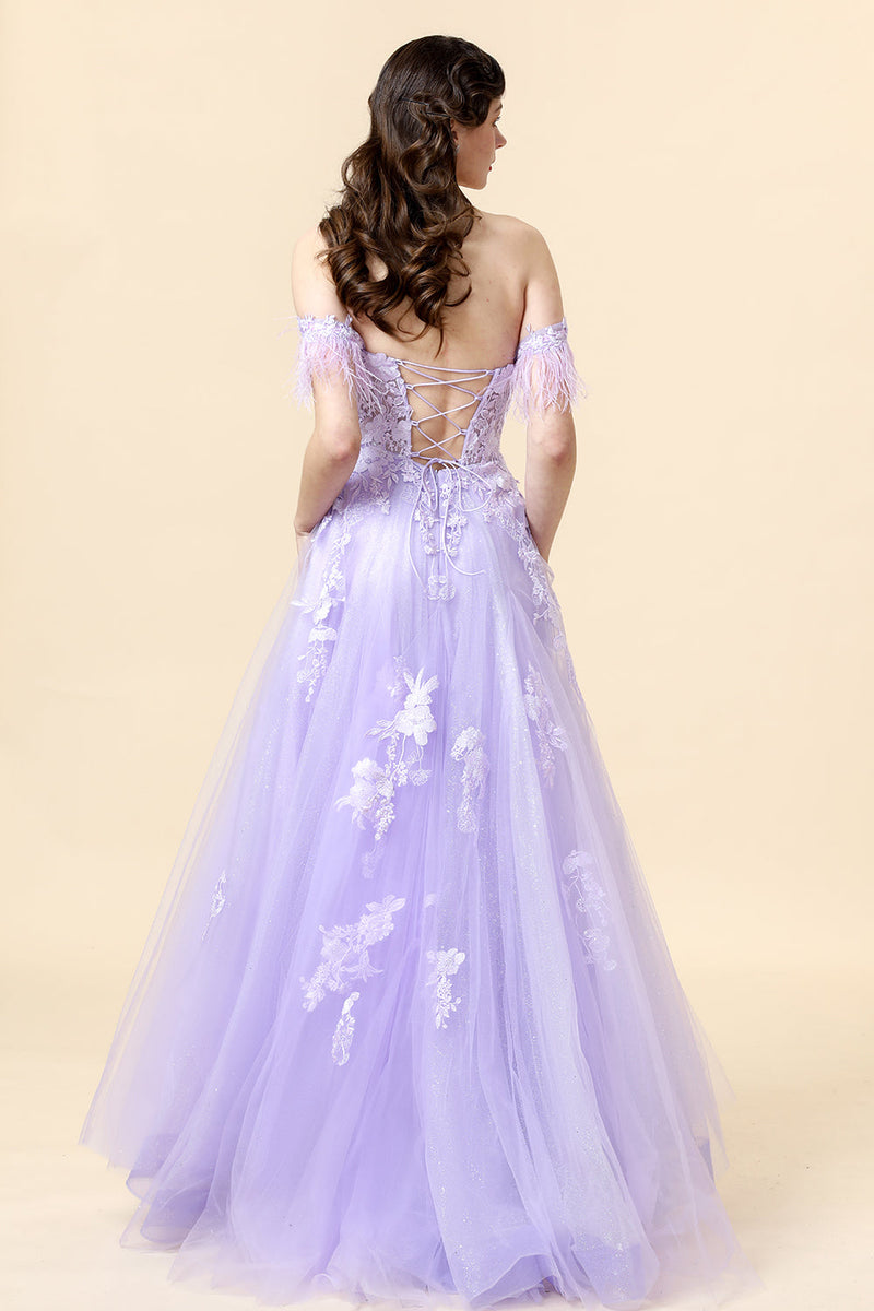 Lavender long hot sale formal dress