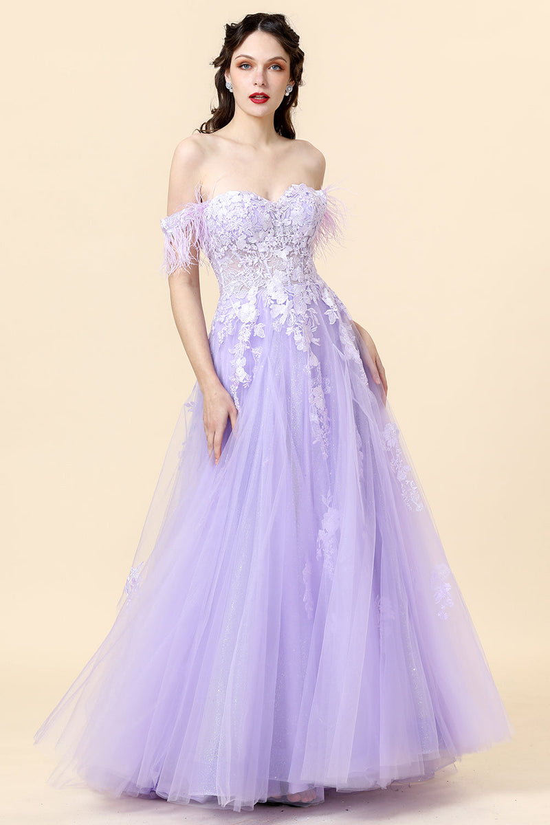 Light purple 2024 a line dress