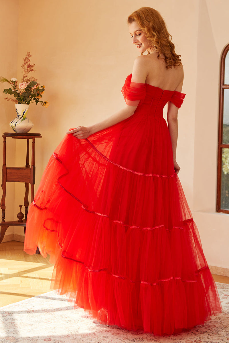 Princess off the shoulder prom dress best sale