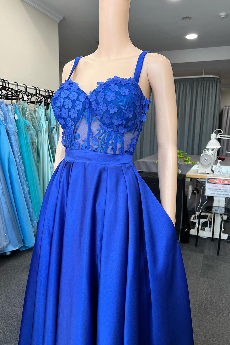 Royal blue shop dress top