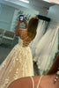 Load image into Gallery viewer, Princess Yellow Appliques Spaghetti Straps Prom Dress