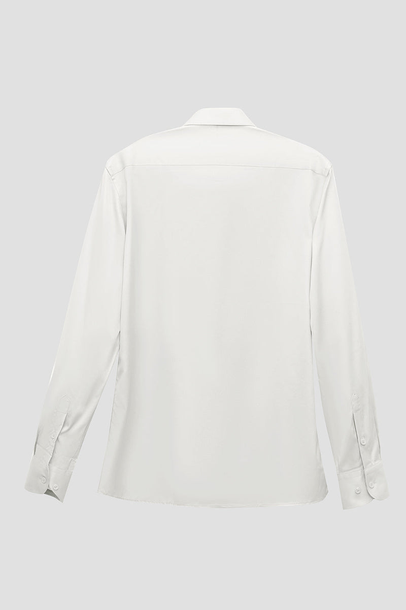 Load image into Gallery viewer, White Men&#39;s Long Sleeves Suit Shirt