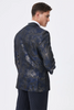 Load image into Gallery viewer, Dark Navy Jacquard Shawl Lapel Men&#39;s Prom Blazer