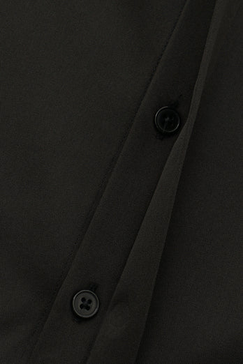 Black Solid Men's Suit Shirt