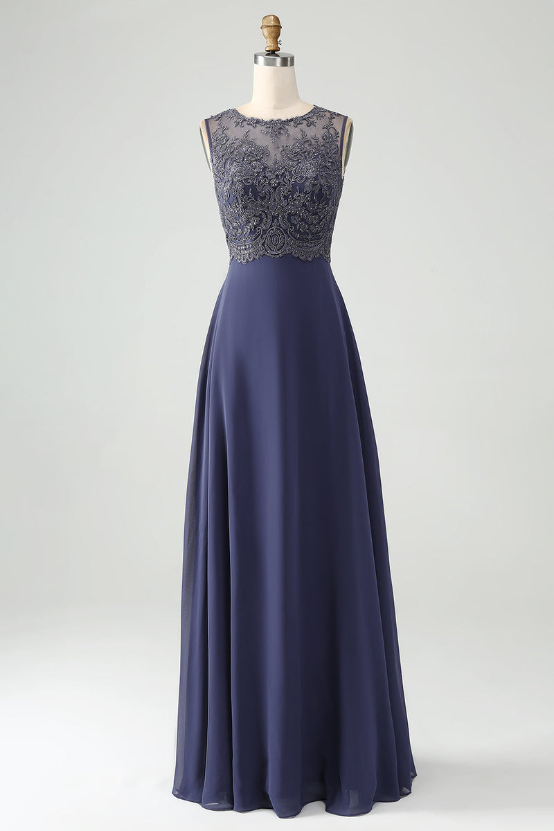 Load image into Gallery viewer, Sparkly Twilight A Line Beaded Mother of Bride Dress with Shawl