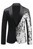 Load image into Gallery viewer, Sparkly Black Sequins Notched Lapel Men&#39;s Blazer