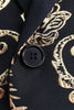 Load image into Gallery viewer, Black Golden Notched Lapel Jacquard Men&#39;s Blazer