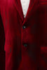 Load image into Gallery viewer, Notched Lapel Burgundy Velvet Single Breasted Men&#39;s Prom Blazer