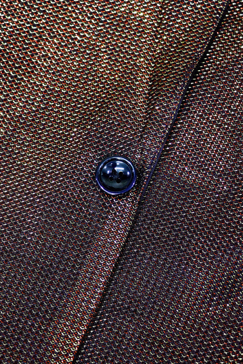 Load image into Gallery viewer, Sparkly Brown One Button Shawl Lapel Men&#39;s Blazer