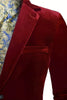 Load image into Gallery viewer, Burgundy Velvet Single Breasted Men&#39;s Blazer