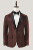 Load image into Gallery viewer, Shawl Lapel Brown One Button Men&#39;s Blazer