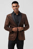 Load image into Gallery viewer, Brown Shawl Lapel Glitter Men&#39;s Blazer