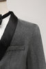 Load image into Gallery viewer, Grey Shawl Lapel Single Breasted Men&#39;s Prom Blazer