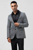 Load image into Gallery viewer, Shawl Lapel Grey Single Breasted Men&#39;s Blazer