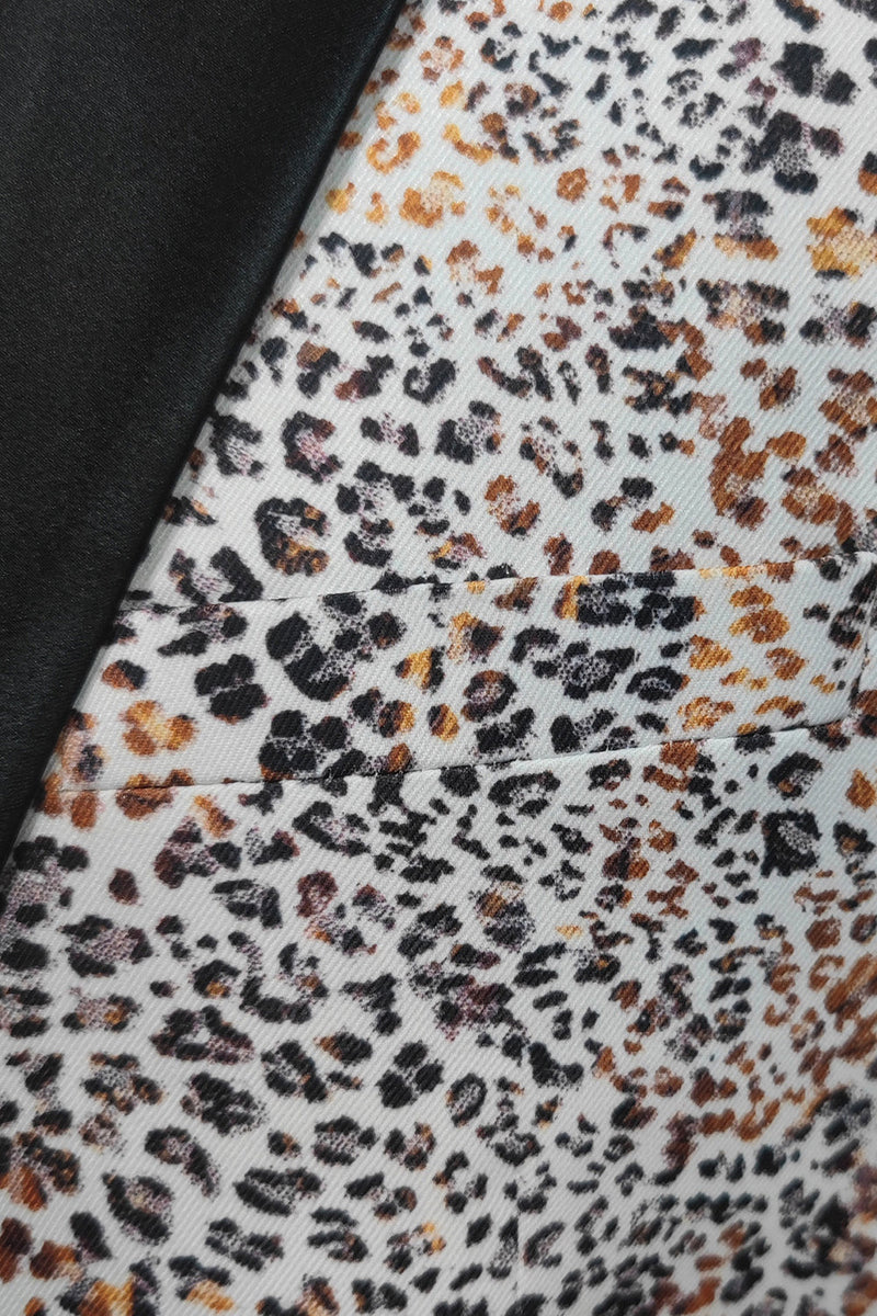 Load image into Gallery viewer, Leopard Printed Notched Lapel Men&#39;s Blazer