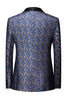 Load image into Gallery viewer, Navy Print Men&#39;s Formal Blazer