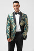 Load image into Gallery viewer, Shawl Lapel One Button Dark Green Men&#39;s Blazer