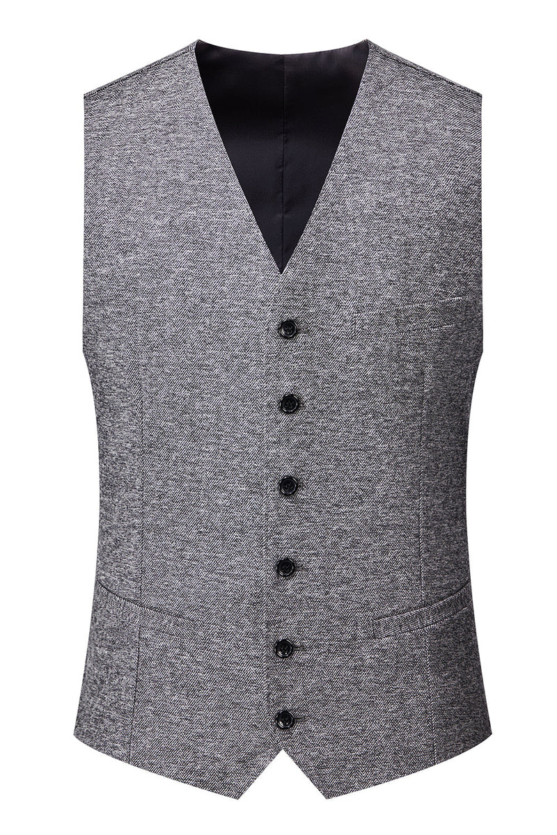 Load image into Gallery viewer, Grey Double Breasted 3 Pieces Men&#39;s Suit