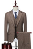 Load image into Gallery viewer, Brown 3 Pieces Men&#39;s Suit Slim Fit Groomsmen Suit