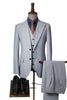 Load image into Gallery viewer, Grey 3 Pieces Peak Lapel Men&#39;s Suits