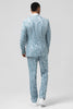 Load image into Gallery viewer, Light Blue Notch Lapel 2 Pieces Men&#39;s Suits