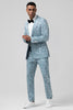 Load image into Gallery viewer, Light Blue Notch Lapel 2 Pieces Men&#39;s Suits