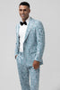 Load image into Gallery viewer, Light Blue Notch Lapel 2 Pieces Men&#39;s Suits