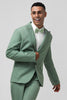 Load image into Gallery viewer, Peak Lapel Grey Green Single Breasted 2 Pieces Men&#39;s Suits