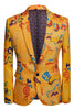 Load image into Gallery viewer, Notched Lapel Yellow Dragon Printed 2 Pieces Men&#39;s Prom Suits