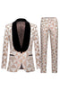 Load image into Gallery viewer, Shawl Lapel Formal 2 Piece Golden Yellow &amp; Black Tuxedo (Jacket + Pants) Suit Set