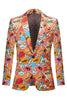 Load image into Gallery viewer, Orange Notch Lapel 2 Piece One Button Men&#39;s Suits