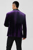 Load image into Gallery viewer, Dark Purple Shawl Lapel One Button Men&#39;s Prom Blazer