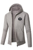 Load image into Gallery viewer, Grey Men&#39;s Hooded Cardigan Jacket