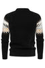 Load image into Gallery viewer, Black Colorblock Round Neck Slim Fit Men&#39;s Sweater Top