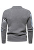 Load image into Gallery viewer, White Round Neck Slim Fit Men&#39;s Sweater