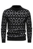 Load image into Gallery viewer, White Men&#39;s Round Neck Striped Print Pullover Sweater