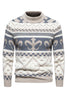 Load image into Gallery viewer, Men&#39;s Slim Fit Khaki Pullover Printed Knitted Sweater