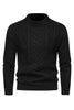 Load image into Gallery viewer, White Jacquard Round Neck Men&#39;s Knit Sweater