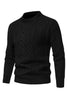 Load image into Gallery viewer, White Jacquard Round Neck Men&#39;s Knit Sweater