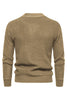 Load image into Gallery viewer, White Jacquard Round Neck Men&#39;s Knit Sweater