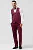 Load image into Gallery viewer, Burgundy Peak Lapel 3 Pieces One Button Men&#39;s Prom Suits