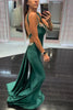 Load image into Gallery viewer, Dark Green Sparkly Beaded Corset Mermaid Spaghetti Straps Prom Dress