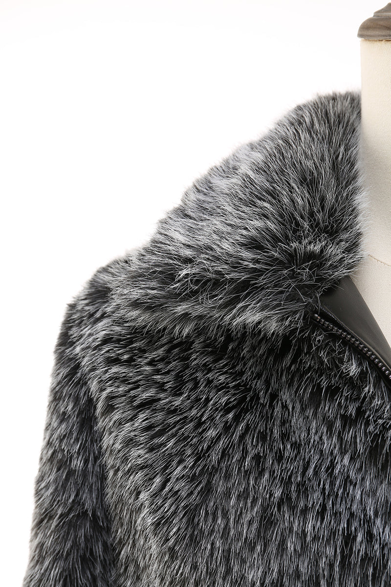 Load image into Gallery viewer, Warm Turn-down Collar Simple Outdoor Origina Faux Fur Coat