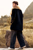 Load image into Gallery viewer, Black Faux Fur Coat Turndown Collar Long Sleeve Winter Coat