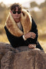 Load image into Gallery viewer, Black Faux Fur Coat Turndown Collar Long Sleeve Winter Coat