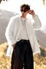 Load image into Gallery viewer, White Faux Fur Puffy Long Trench Coat