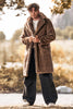 Load image into Gallery viewer, Khaki Mink Coat Men&#39;s Notch Collar Fur Jacket Coat