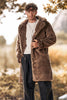 Load image into Gallery viewer, Khaki Mink Coat Men&#39;s Notch Collar Fur Jacket Coat