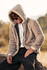 Load image into Gallery viewer, Khaki Mink Fur Short Hooded Coat Warm Outwear