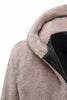 Load image into Gallery viewer, Khaki Faux Fur Integrated Hooded Mid Length Jacket